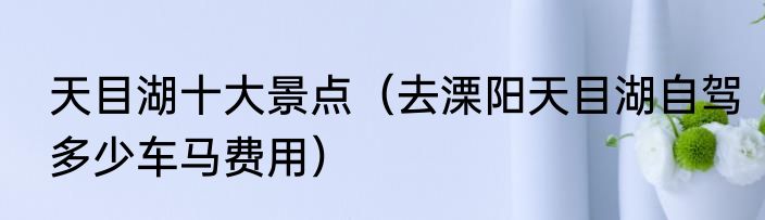 天目湖十大景点（去溧阳天目湖自驾多少车马费用）