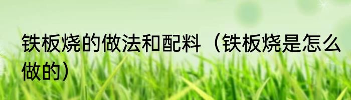 铁板烧的做法和配料（铁板烧是怎么做的）