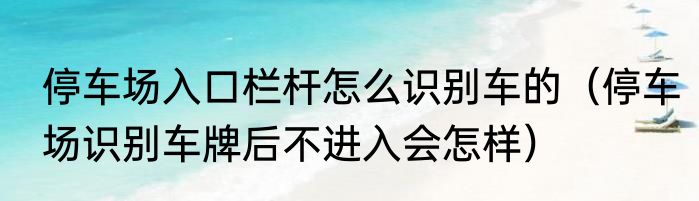 停车场入口栏杆怎么识别车的（停车场识别车牌后不进入会怎样）