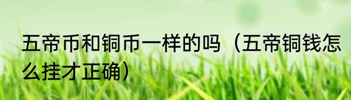 五帝币和铜币一样的吗（五帝铜钱怎么挂才正确）