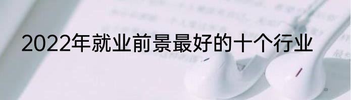 2022年就业前景最好的十个行业