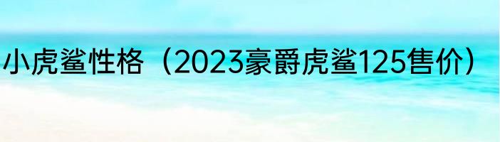 小虎鲨性格（2023豪爵虎鲨125售价）