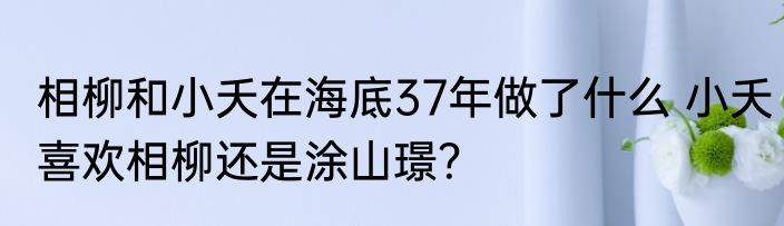 相柳和小夭在海底37年做了什么 小夭喜欢相柳还是涂山璟？