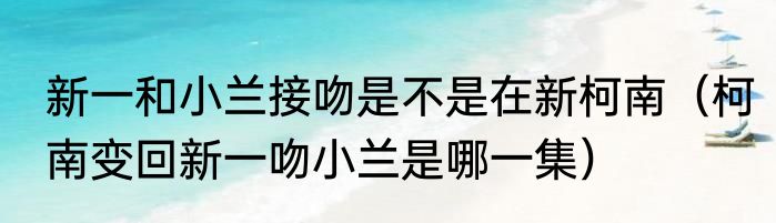 新一和小兰接吻是不是在新柯南（柯南变回新一吻小兰是哪一集）