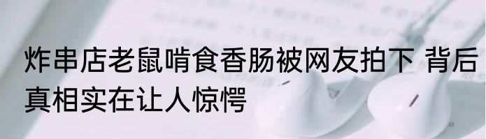 炸串店老鼠啃食香肠被网友拍下 背后真相实在让人惊愕