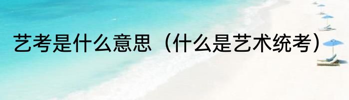艺考是什么意思（什么是艺术统考）
