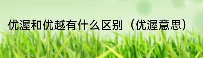 优渥和优越有什么区别（优渥意思）
