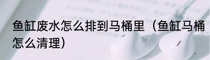 鱼缸废水怎么排到马桶里（鱼缸马桶怎么清理）