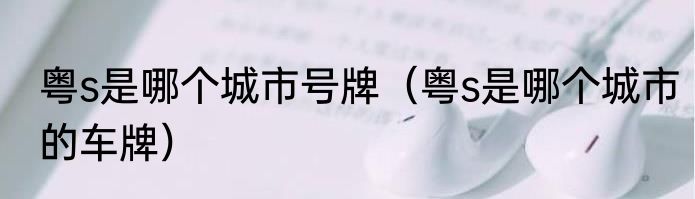 粤s是哪个城市号牌（粤s是哪个城市的车牌）