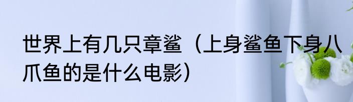世界上有几只章鲨（上身鲨鱼下身八爪鱼的是什么电影）