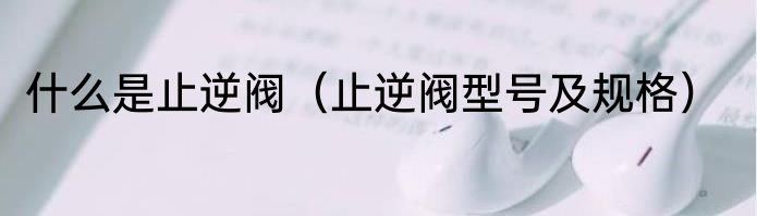 什么是止逆阀（止逆阀型号及规格）