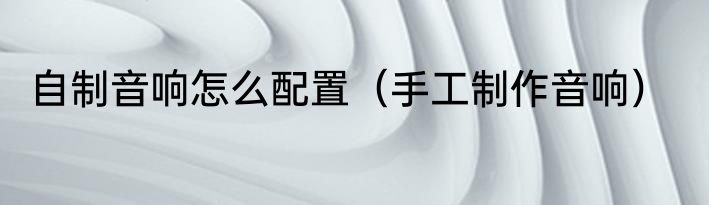 自制音响怎么配置（手工制作音响）