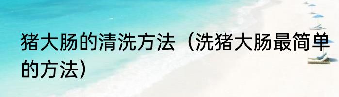 猪大肠的清洗方法（洗猪大肠最简单的方法）