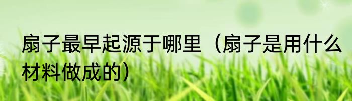 扇子最早起源于哪里（扇子是用什么材料做成的）