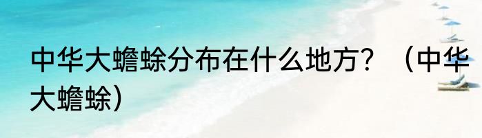 中华大蟾蜍分布在什么地方？（中华大蟾蜍）