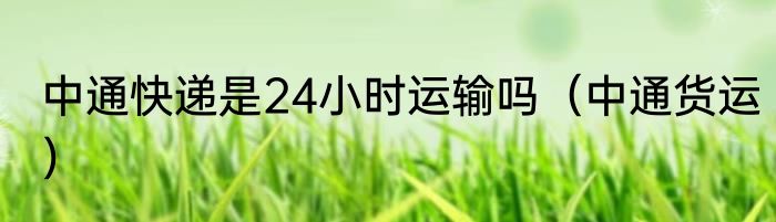 中通快递是24小时运输吗（中通货运）
