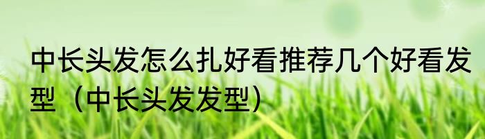 中长头发怎么扎好看推荐几个好看发型（中长头发发型）