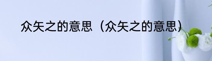 众矢之的意思（众矢之的意思）