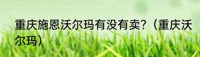 重庆施恩沃尔玛有没有卖?（重庆沃尔玛）