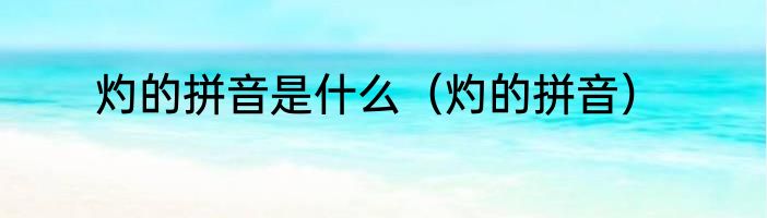 灼的拼音是什么（灼的拼音）