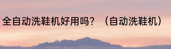 全自动洗鞋机好用吗？（自动洗鞋机）