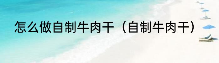怎么做自制牛肉干（自制牛肉干）