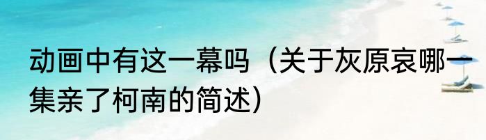 动画中有这一幕吗（关于灰原哀哪一集亲了柯南的简述）