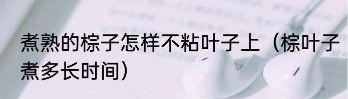 煮熟的棕子怎样不粘叶子上（棕叶子煮多长时间）