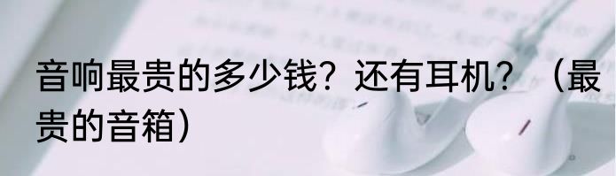 音响最贵的多少钱？还有耳机？（最贵的音箱）