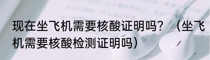 现在坐飞机需要核酸证明吗？（坐飞机需要核酸检测证明吗）