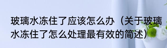 玻璃水冻住了应该怎么办（关于玻璃水冻住了怎么处理最有效的简述）