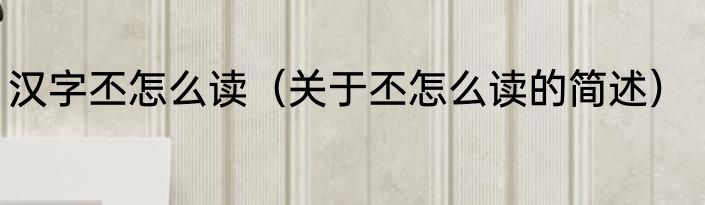汉字丕怎么读（关于丕怎么读的简述）