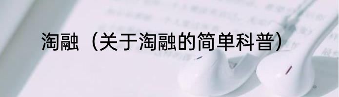 淘融（关于淘融的简单科普）