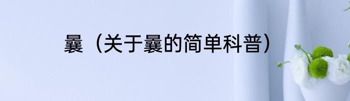 曩（关于曩的简单科普）