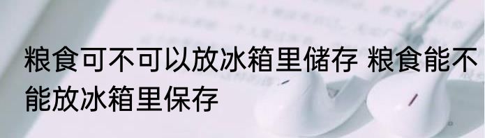 粮食可不可以放冰箱里储存 粮食能不能放冰箱里保存