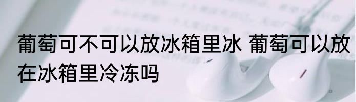 葡萄可不可以放冰箱里冰 葡萄可以放在冰箱里冷冻吗