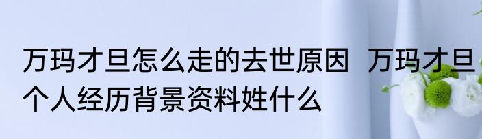万玛才旦怎么走的去世原因  万玛才旦个人经历背景资料姓什么