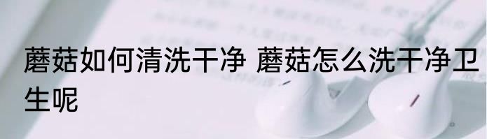 蘑菇如何清洗干净 蘑菇怎么洗干净卫生呢