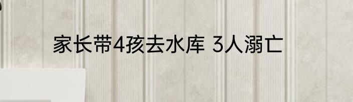 家长带4孩去水库 3人溺亡