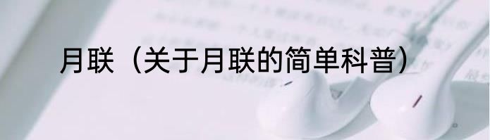 月联（关于月联的简单科普）