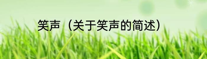 笑声（关于笑声的简述）