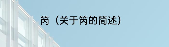 笍（关于笍的简述）