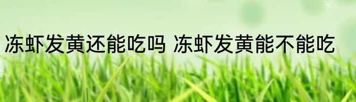 冻虾发黄还能吃吗 冻虾发黄能不能吃