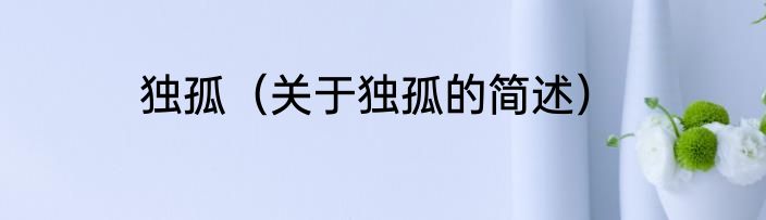 独孤（关于独孤的简述）