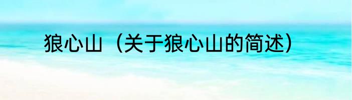 狼心山（关于狼心山的简述）
