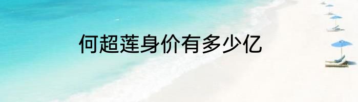 何超莲身价有多少亿