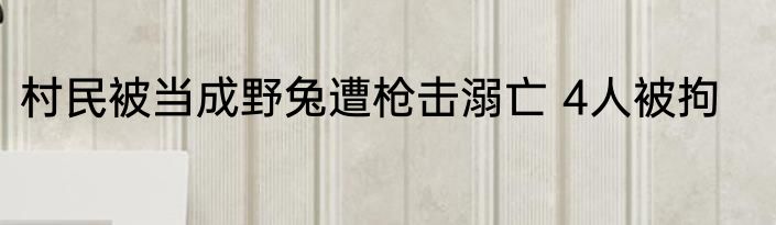 村民被当成野兔遭枪击溺亡 4人被拘