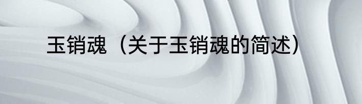 玉销魂（关于玉销魂的简述）