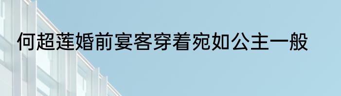 何超莲婚前宴客穿着宛如公主一般