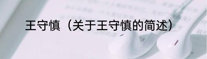 王守慎（关于王守慎的简述）